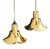 Vintage Swedish Brass Hanging Lamps by Lars Holmström, 1960s, Set of 2 For Sale