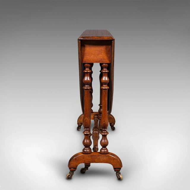 1850s Antique Victorian English Oval Sutherland Table For Sale - Image 4 of 13