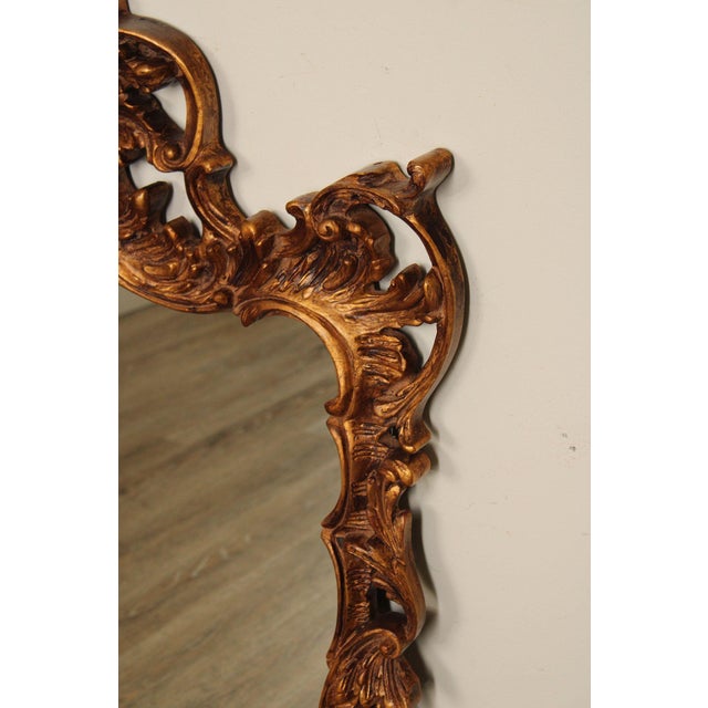 Glass John Richard Rococo Style Gilt Carved Frame Wall Mirror For Sale - Image 7 of 18