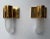 Mid-Century Modern Space Age Brass version set of 8 wall lights lightings lamps sconces by Aldo Nason for the manufacture...
