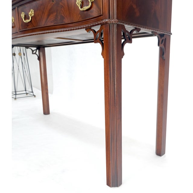 Council Flame Mahogany Two Drawers Console Table Server MINT For Sale - Image 16 of 17