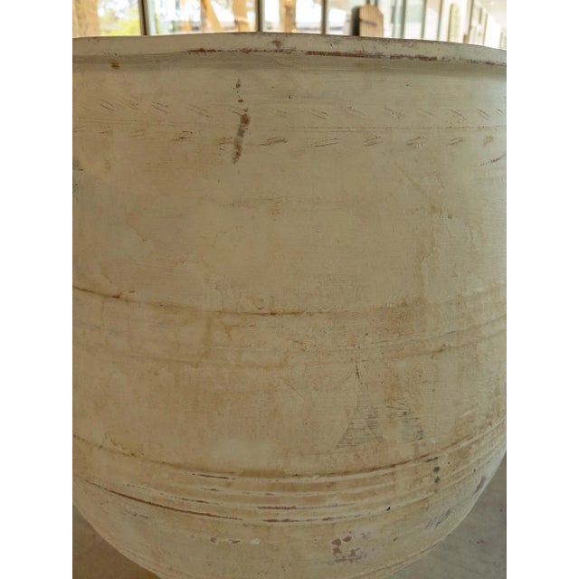 Traditional Antique Large Greek Terracotta Pot For Sale - Image 3 of 10