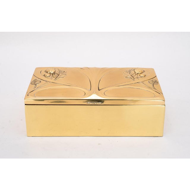 1900 - 1909 Jugendstil Brass Jewelry Box, Vienna, 1908 For Sale - Image 5 of 12