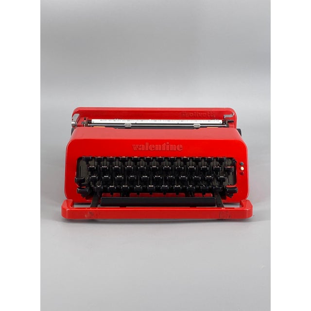 Ettore Sottsass Red Valentine Typewriter by E. Sottsass and P. King for Olivetti, Italy, 1970s For Sale - Image 4 of 18