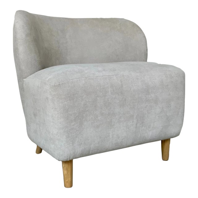 Noir Co. Modern Gray Slipper Chair For Sale