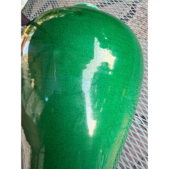 Green Antique 18th Century Chinese Green Glaze Porcelain Vase Yongzheng Mark For Sale - Image 8 of 15