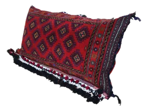 Vintage Afghan Nomad Rug Seat Cushion Cover, 1970s