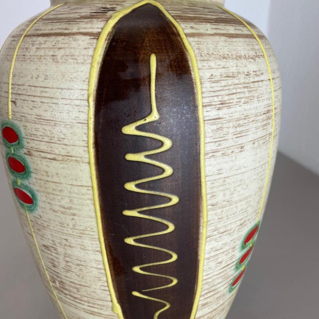 Fat Lava Pottery Stripe & Dots Vase from Jasba Ceramics, Germany, 1950s For Sale - Image 10 of 18