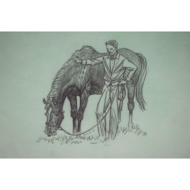 Paul Brown Polo Pencil on Acetate Drawing 12 For Sale - Image 4 of 4