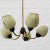 A Scandinavian mid-century chandelier, produced by an unidentified Swedish manufacturer in the 1940s. This elegant piece...