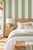 Modern Clubhouse Stripe Grasscloth Wallpaper by House Party | Trellis Green & White | 6 Yards For Sale - Image 3 of 10