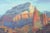 Orange Silvio Silvestri, Listed Artist (1948-2018) Arizona Canyon Mountain Landscape Painting Including the Antiqued Ornate Gold Frame For Sale - Image 8 of 12