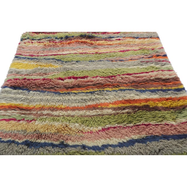 Vintage Swedish Rya Rug - 03'08 X 04'11 For Sale - Image 4 of 9