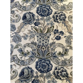 Cowtan and Tout Savona Linen Fabric in Deft Blue 4 Yards For Sale
