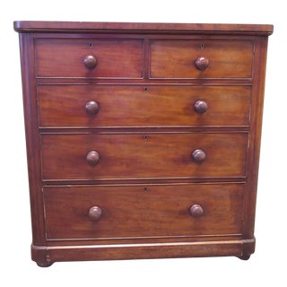 Large Victorian Mahogany Chest of Drawers For Sale