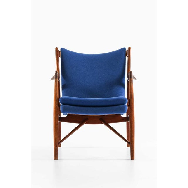 NV-45 Easy Chair in Teak, Leather and Wool attributed to Finn Juhl, 1945 For Sale - Image 3 of 13