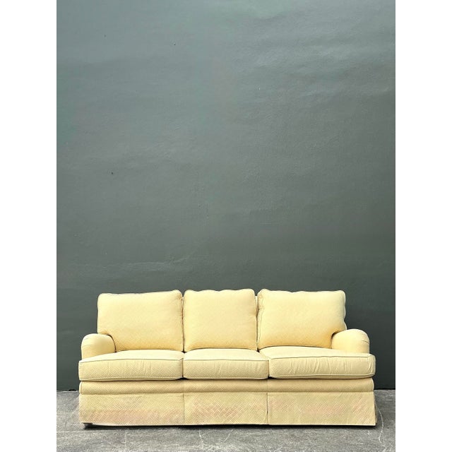 Vintage Hancock and Moore Three Seat Sofa in Scalamandre For Sale In West Palm - Image 6 of 9