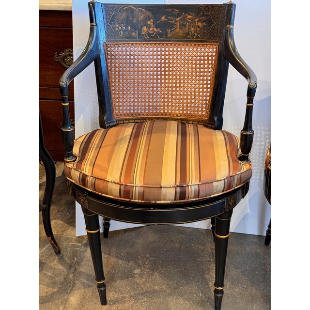 Pair of 19th Century Chinoiserie Chairs For Sale - Image 4 of 12