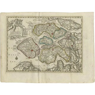 Antique Map of the Province of Zeeland by Keizer & De Lat, 1788 For Sale