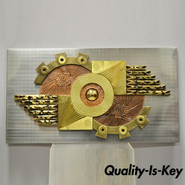 Vintage Stephen Chun Mid Century Brutalist Brass Copper