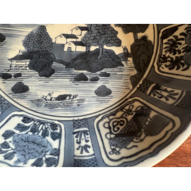 Early 20th Century Early 20th Century Chinese Blue and White Kraak Bowl For Sale - Image 5 of 12