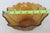 Indiana Glass Co Amber Carnival Glass Sunflower Bowl Scalloped Petal Rim 5017b For Sale - Image 9 of 11