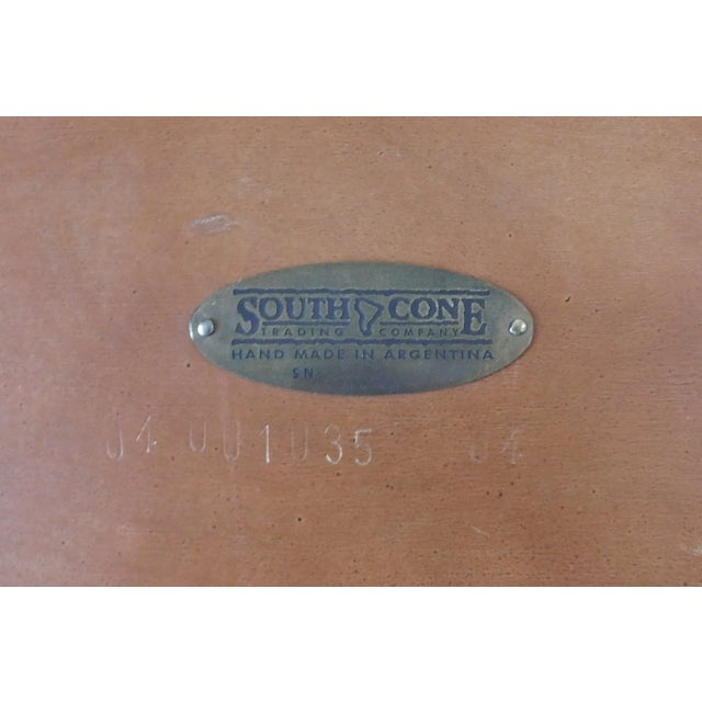 Chestnut Vintage South Cone Trading Company Wood Twist Tray Table For Sale - Image 8 of 9