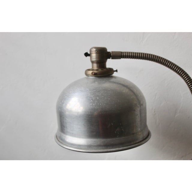 Brandt Vintage Early 20th Century Attributed to M. Brandt & Sons Industrial Style Gooseneck Spot Floor Lamp For Sale - Image 4 of 15