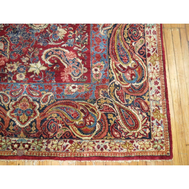 Antique Square Persian Sarouk Rug For Sale In New York - Image 6 of 9