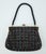 Black French Black Beaded Handbag With Floral Embroidery, 1950's For Sale - Image 8 of 12