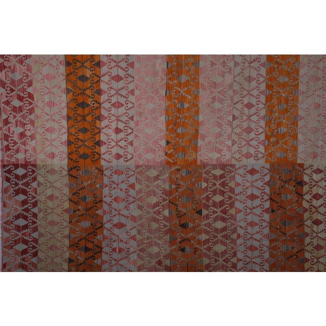 1960s 1960s Oversized Pastel Turkish Kilim Rug 10'1'' X 12'2'' For Sale - Image 5 of 12