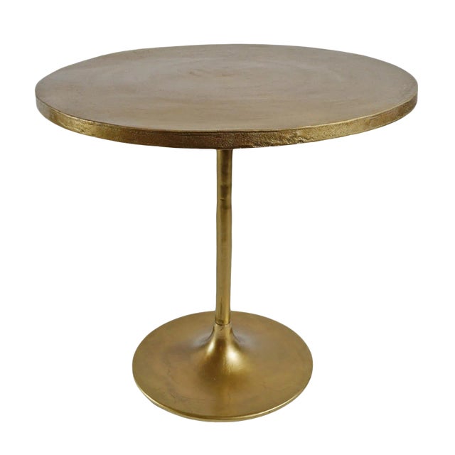 Brass Finish Round Bistro Table Chairish