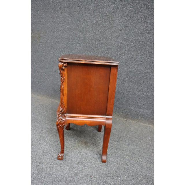 Mahogany Claw and Ball Two Drawer Nightstand For Sale - Image 10 of 12