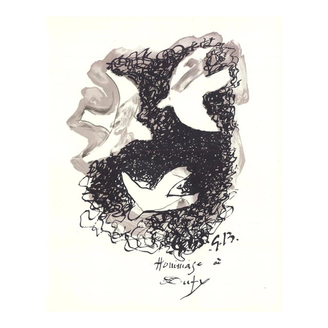 Braque Composition Lithograph 4 Homage to Dufy 1965 For Sale