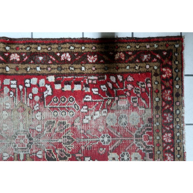 Antique Persian Hamadan Distressed Handmade Rug 2.6' X 4.4' 1920s For Sale - Image 11 of 11