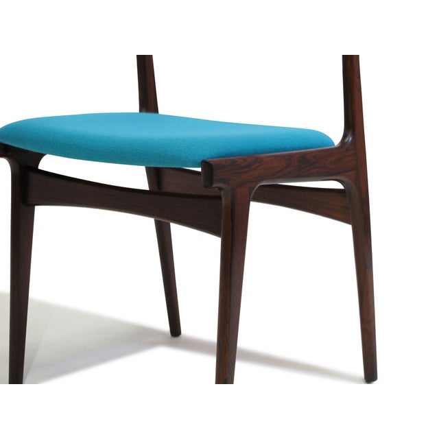 Mid 20th Century Mid 20th Century Attributed to Johannes Andersen for Uldum Moblefabrik Rosewood Dining Chairs - Set of 4 For Sale - Image 5 of 12