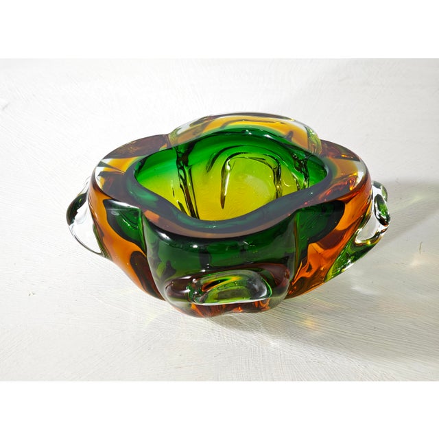 Vintage Italian Sommerso Murano Glass Bowl, 1960s For Sale - Image 12 of 16
