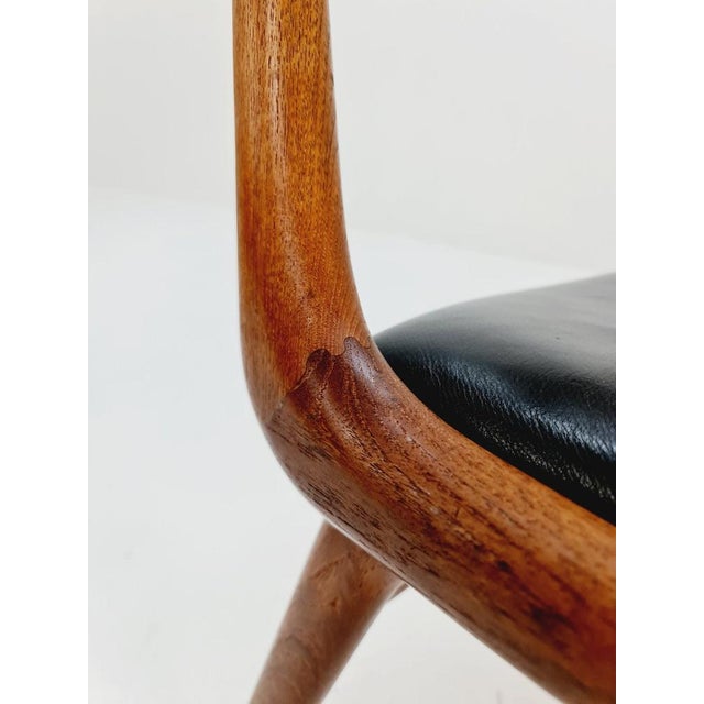 Brown Danish Teak Dining Chair by Alferd Christensen for Slagelse, 1950s For Sale - Image 8 of 11