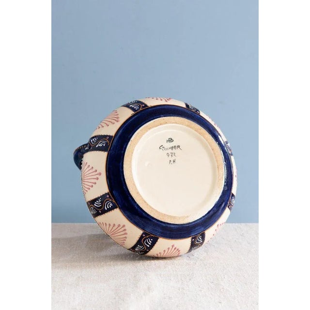 Brown Mid-Century Faience & Polychrome Baluster Vase from Quimper For Sale - Image 8 of 10