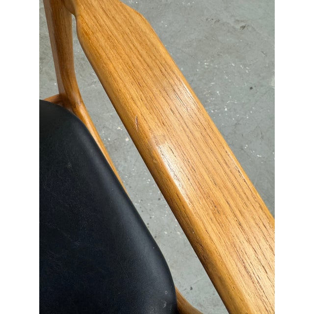Pair of Mid-Century Danish Teak Dining Arm Chairs by Erik Buch For Sale In Philadelphia - Image 6 of 11