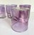 Set of 4 Postmodern Amethyst Glass Tumblers With Stepped Geometric Profile For Sale - Image 4 of 8