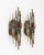 Metal Mid-Century Sconces in Iron and Hammered Glass attributed to Longobard, Italy, 1970s, Set of 2 For Sale - Image 7 of 15