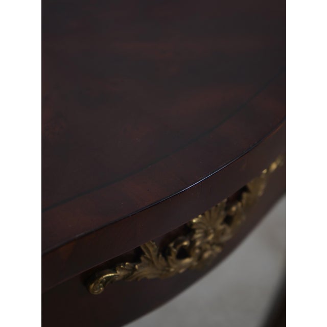 Maitland Smith French Louis XV Mahogany Lamp Table W. Brass Ormolu For Sale - Image 11 of 13