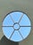 Vintage Wrought Iron Round Windowpane Mirror For Sale - Image 9 of 12