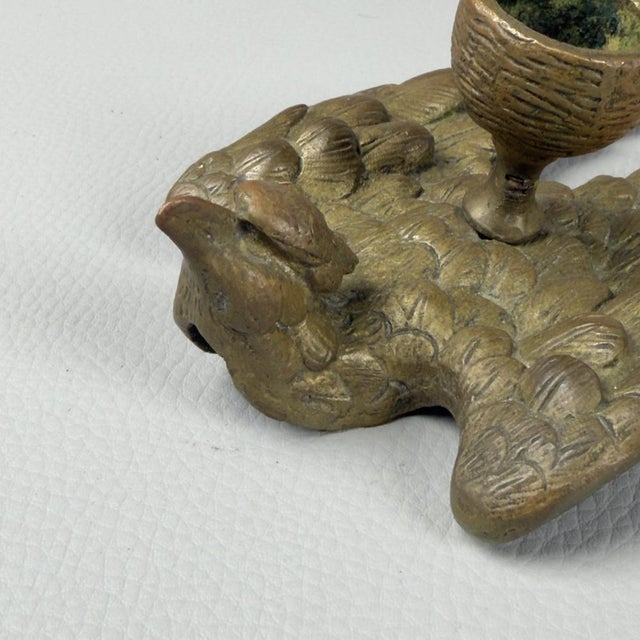 Brown Vintage Bronze Candleholder, 1950s For Sale - Image 8 of 12