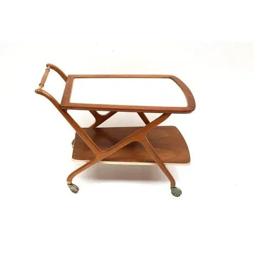 Vintage Italian Serving Trolley by Cesare Lacca, 1950s For Sale - Image 6 of 9
