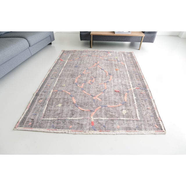 Textile Mid 20th Century Eclectic Medallion Turkish Rug For Sale - Image 7 of 10