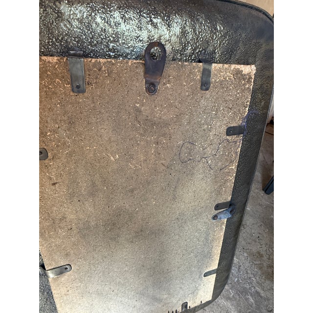 1960s Hammered Nickel-Plated Copper Mirror by Angelo Bragalini, Italy, 1960 For Sale - Image 5 of 7