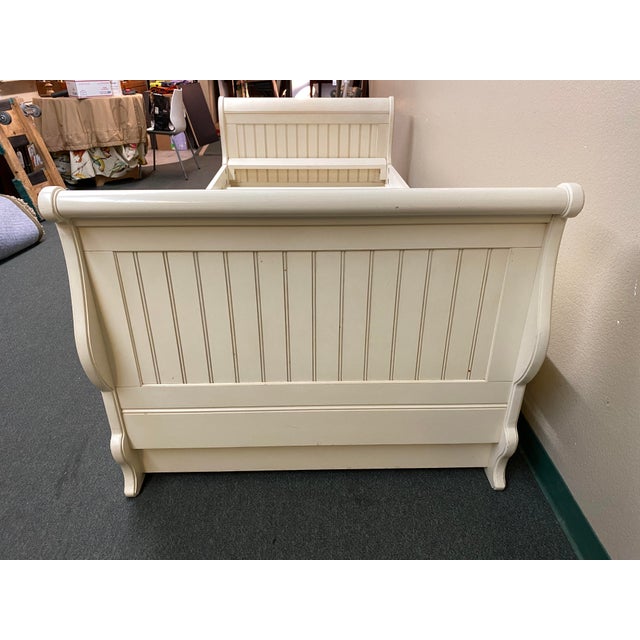 Twin Size Ethan Allen Sleigh Trundle Bed Chairish