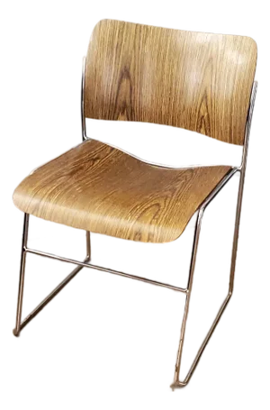 1970s David Rowland 40/40 Birch Stacking Chair Lot
